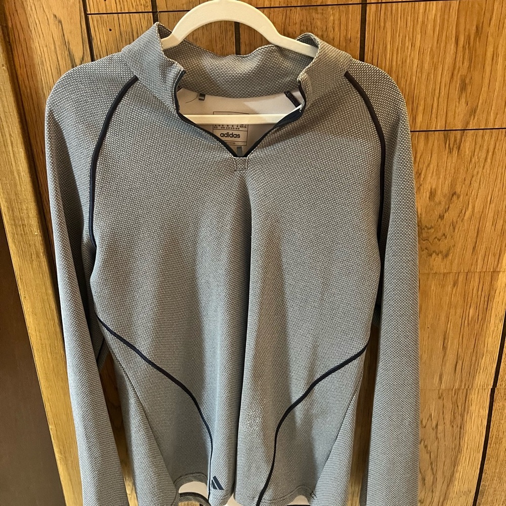 Adidas Men's Zip-Up Gray Sweater